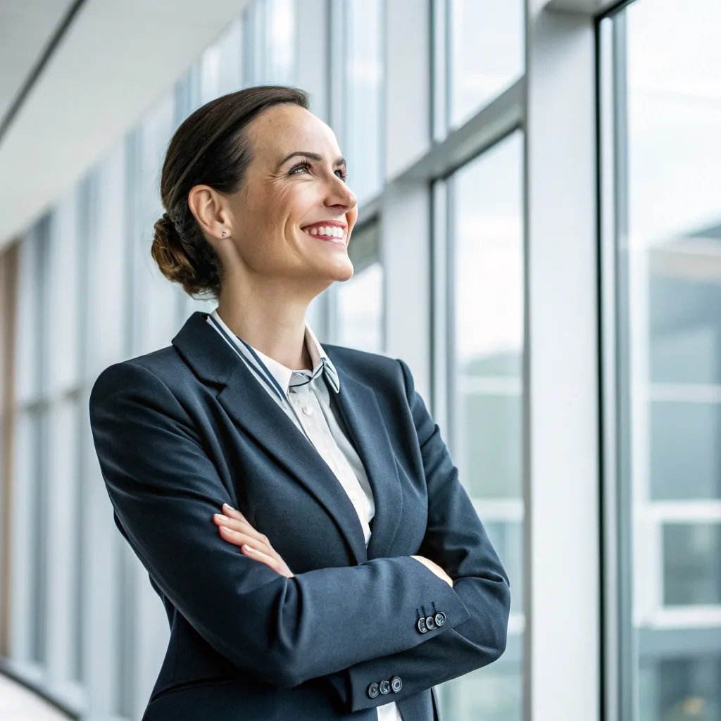 Professional businesswoman smiling