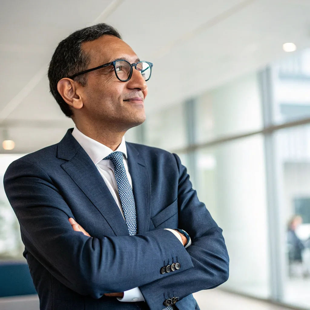 Businessman with glasses and a suit